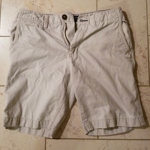 American Eagle Mens Flat Front White Shorts